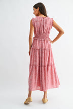Sleeveless Tiered Floral Maxi Dress
