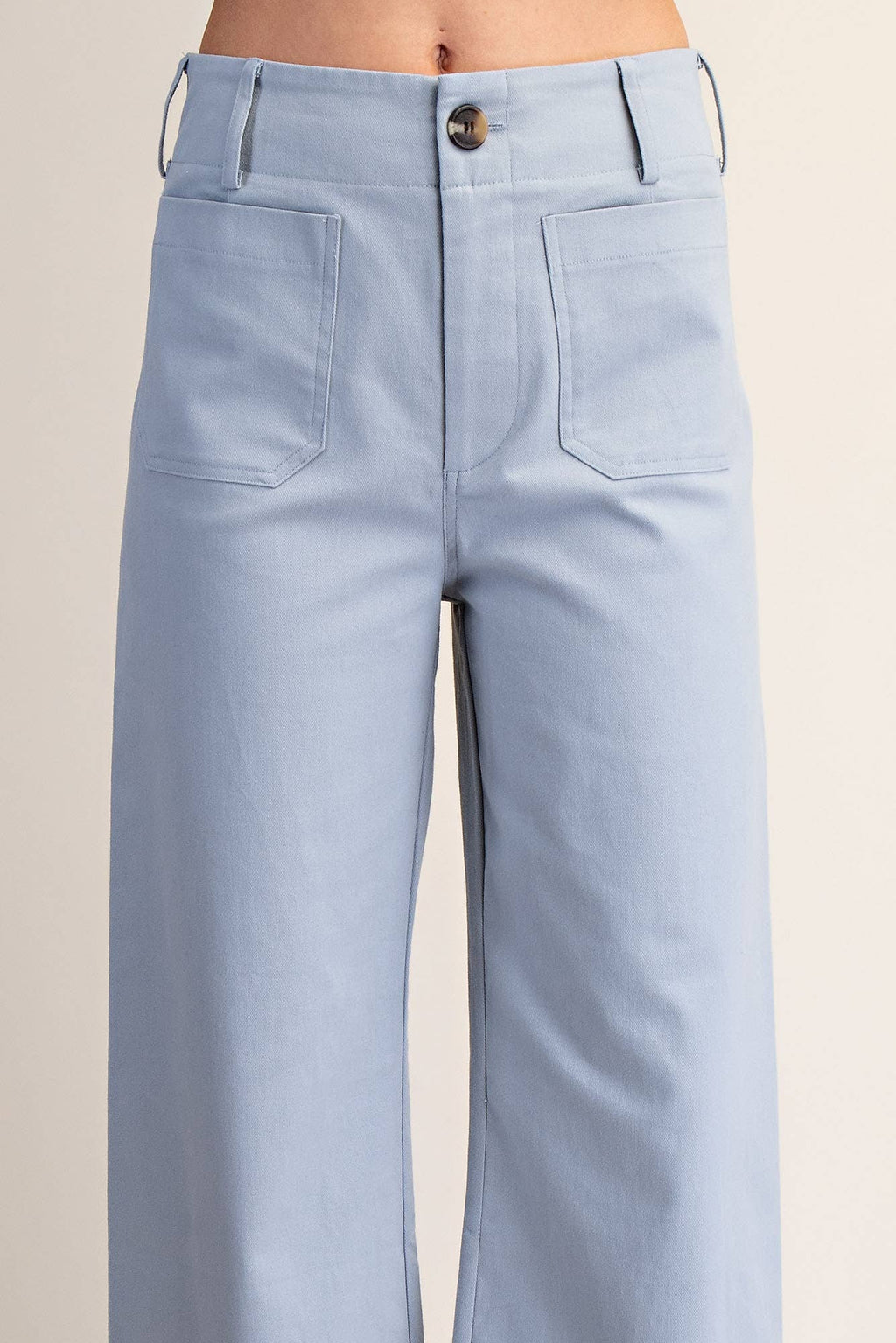 Colette Scallop-Hem Wide-Leg Pants