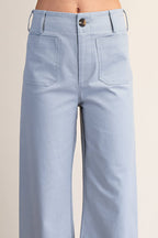 Colette Scallop-Hem Wide-Leg Pants