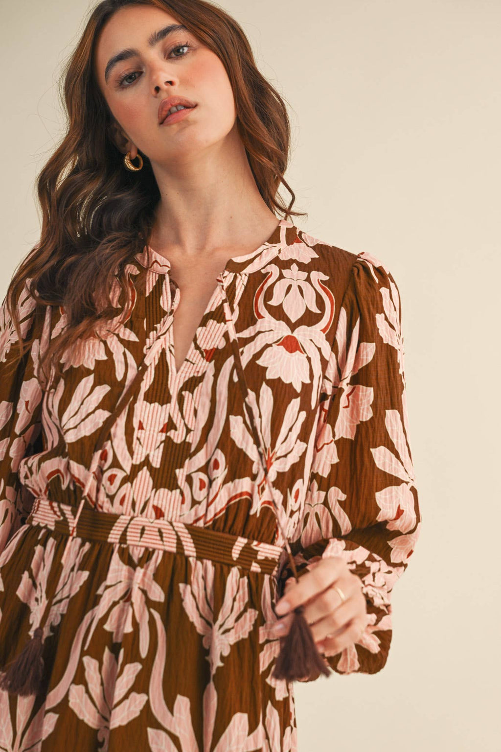 FLORAL PRINT MIDI DRESS