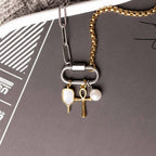 18K Gold Mother Of Pearl Pickleball Charm
