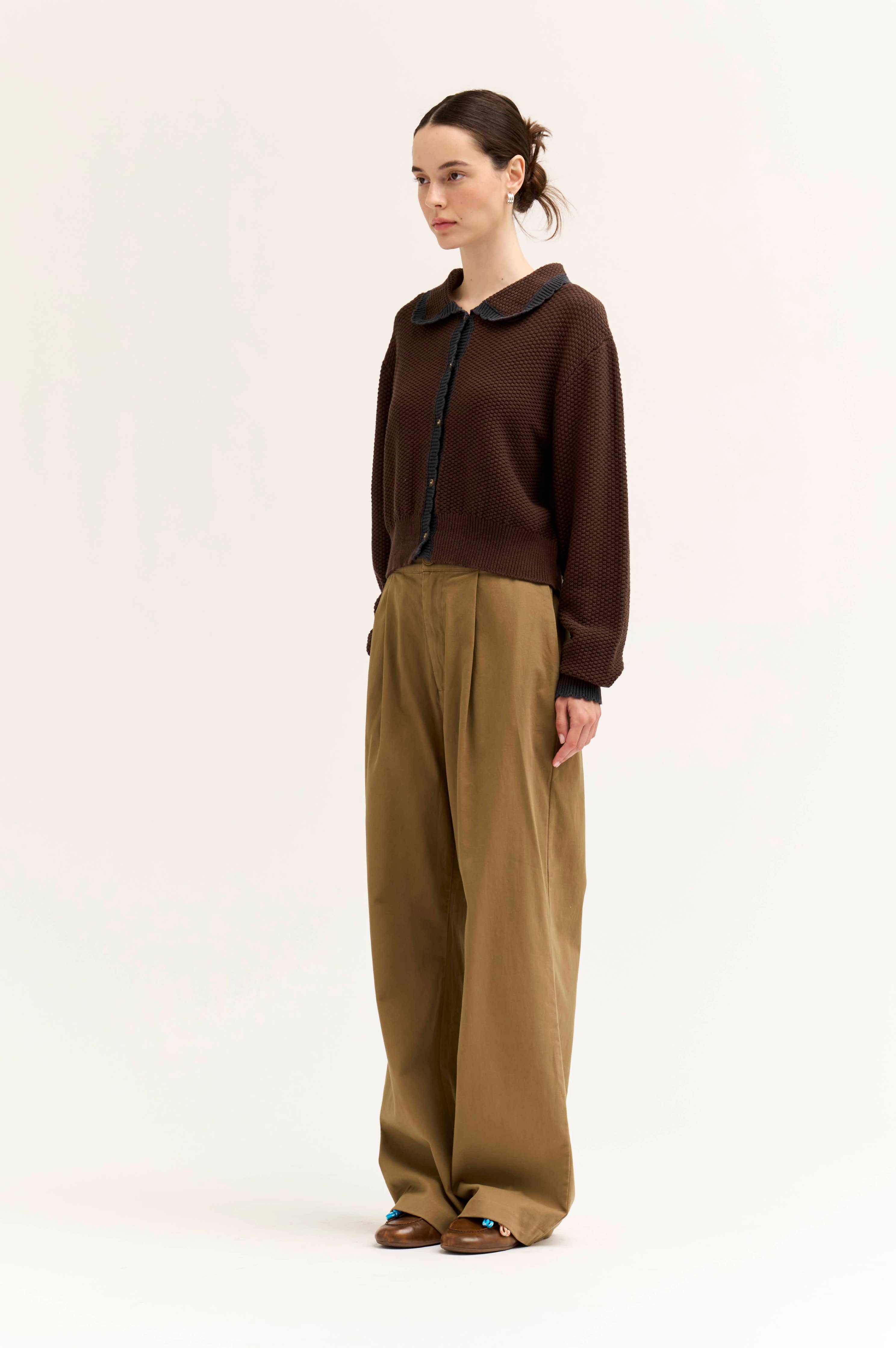 SCALLOP EDGE CARDIGAN