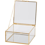 Glass Square Hinged Box