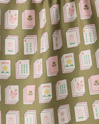 Flower Tiles Tea Towel - Mahjong