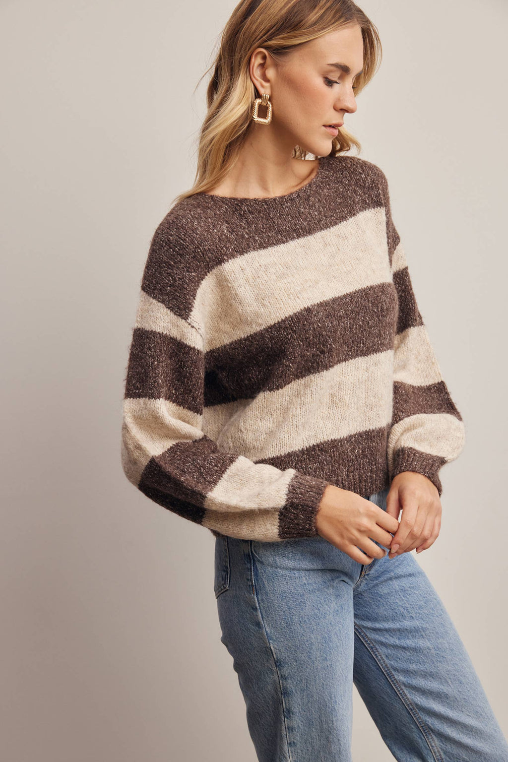 Soft Stripe Knit Sweater