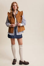 Ruffle Trim Vest