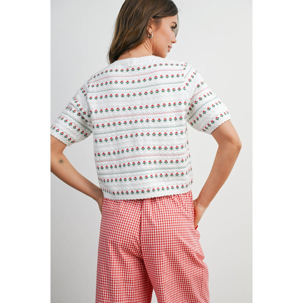 Women's Floral Button-Down Cardigan