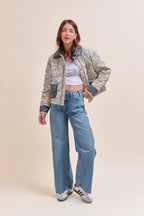 Quilted Bandana Print Jacket