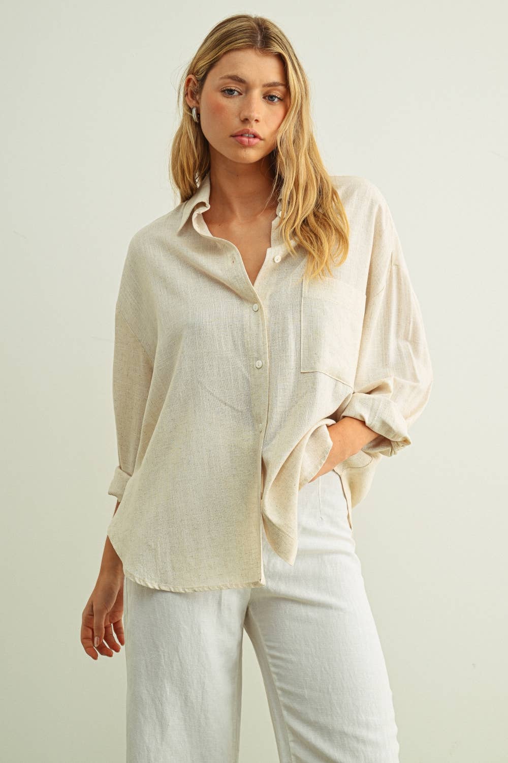 BUTTON FRONT LONG SLEEVE SHIRTS