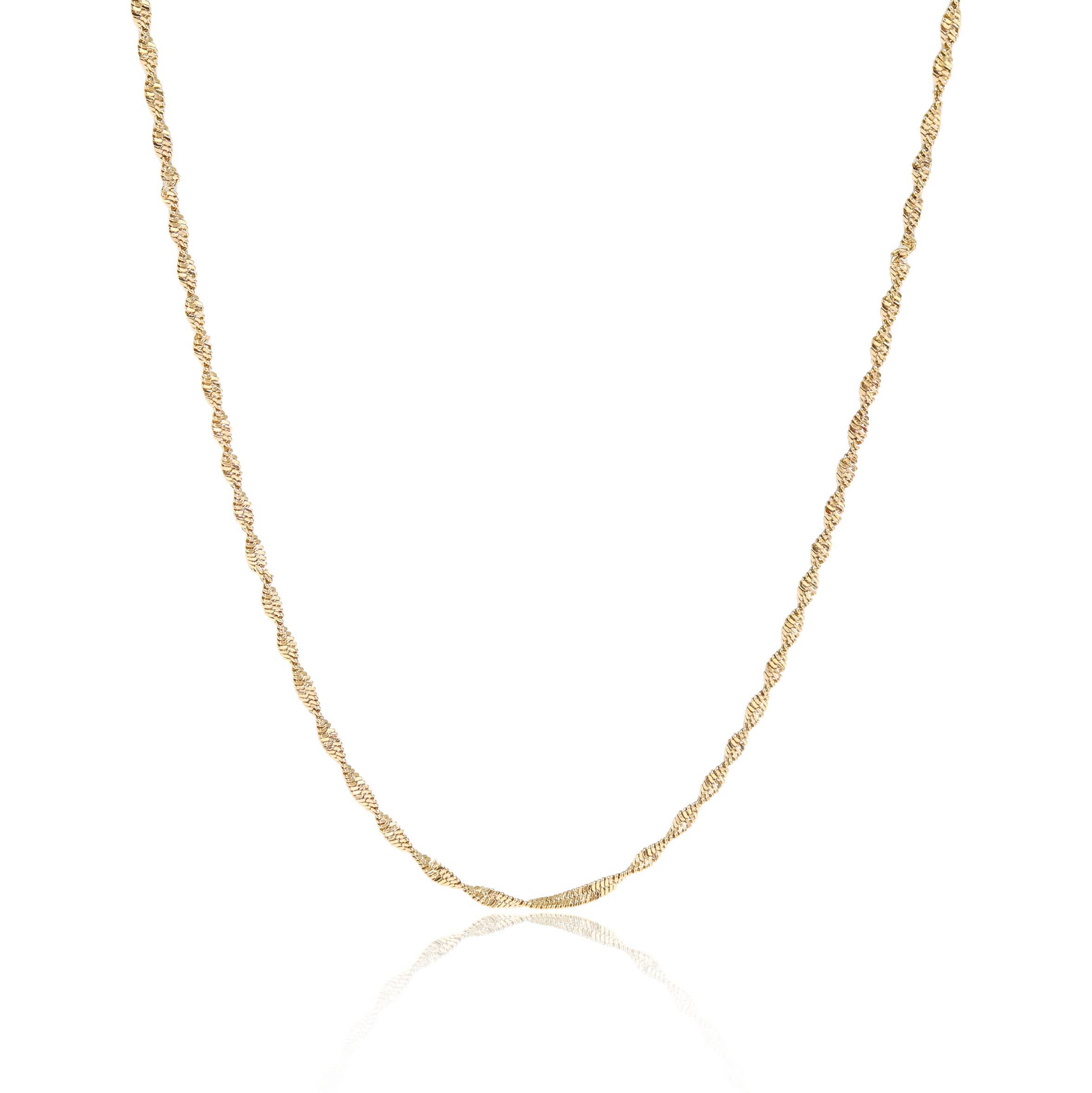 Gold Singapore Dainty Chain Necklace