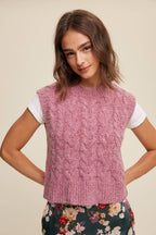 Cable Knit Sweater Vest