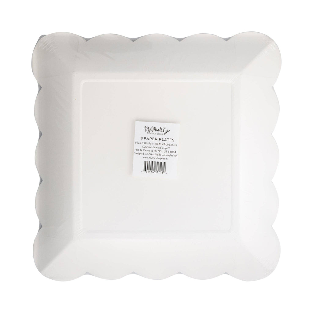PLPL2505 - Plaid & Ric Rac Plate 8 ct