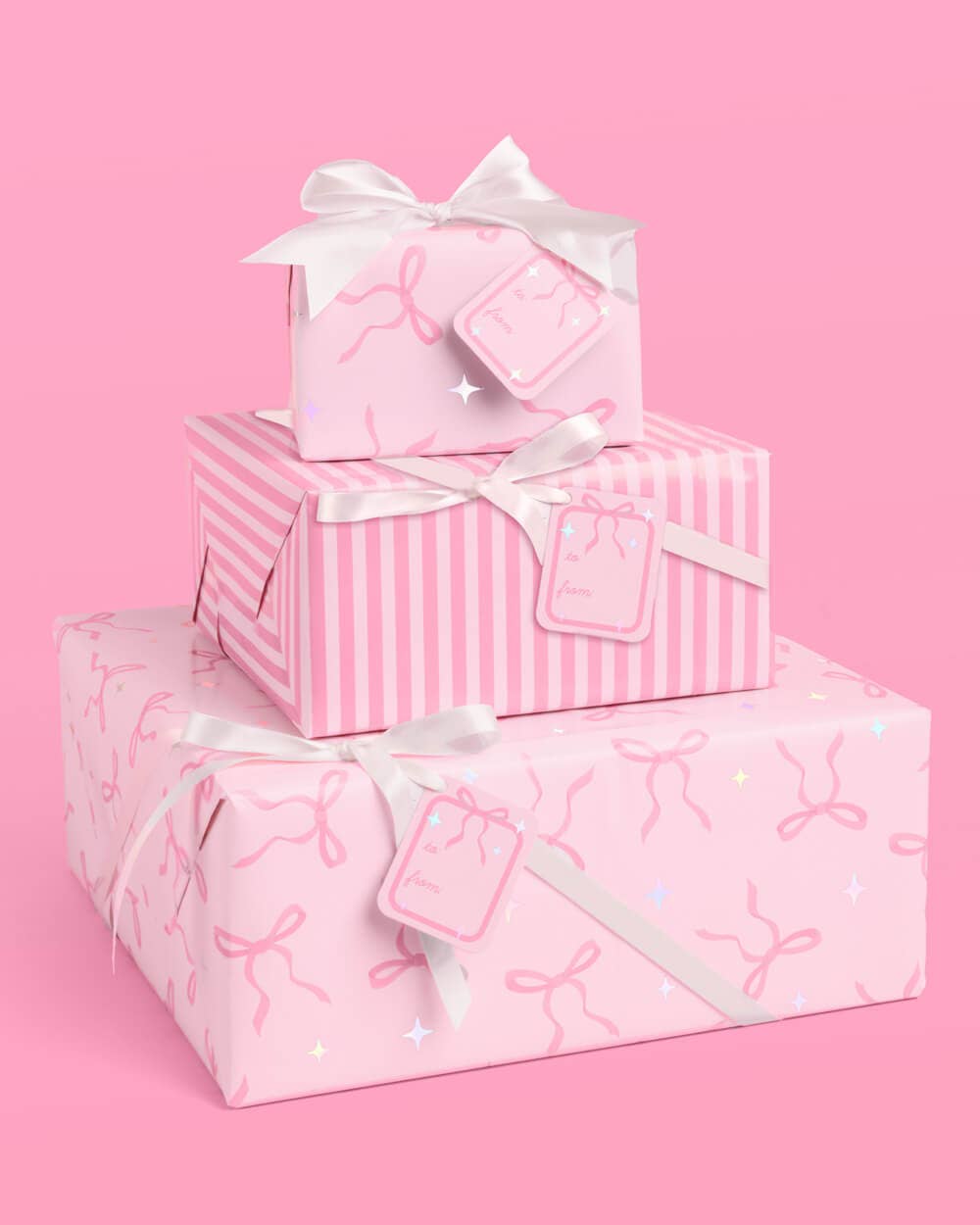 Pink Bows Wrapping Paper