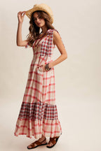 Gingham Tiered Maxi Dress