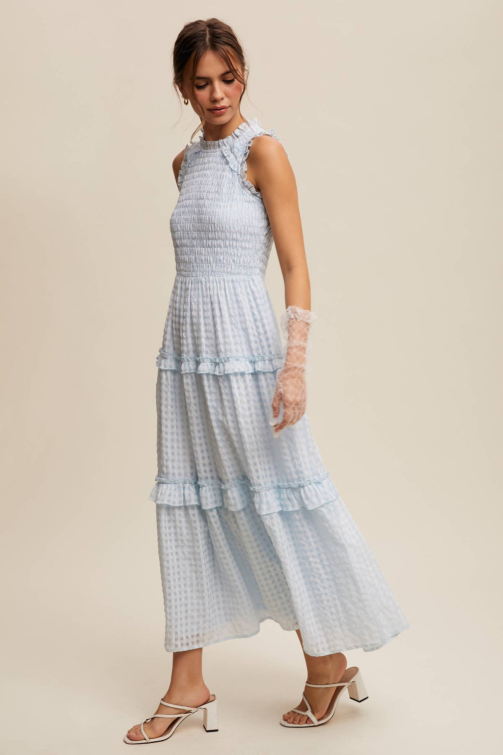 Sleeveless Gingham Dress