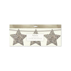 Chunky Silver Glitter Star Banner