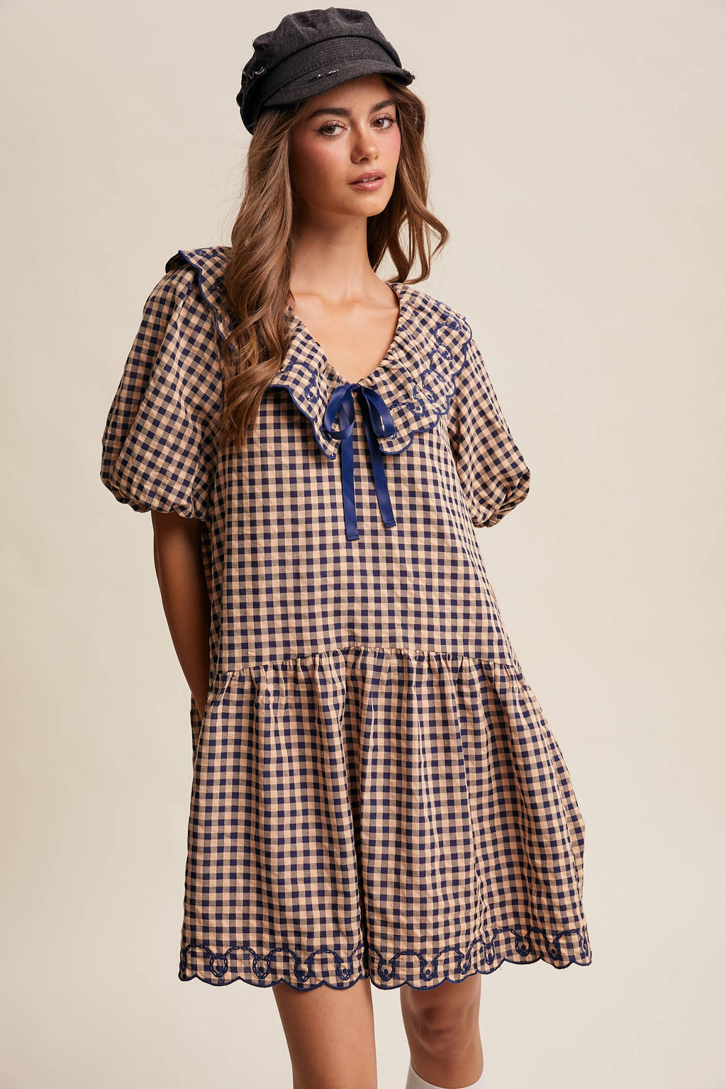 Gingham Babydoll Dress