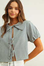 Gingham Sailor Blouse