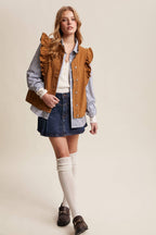 Ruffle Trim Vest
