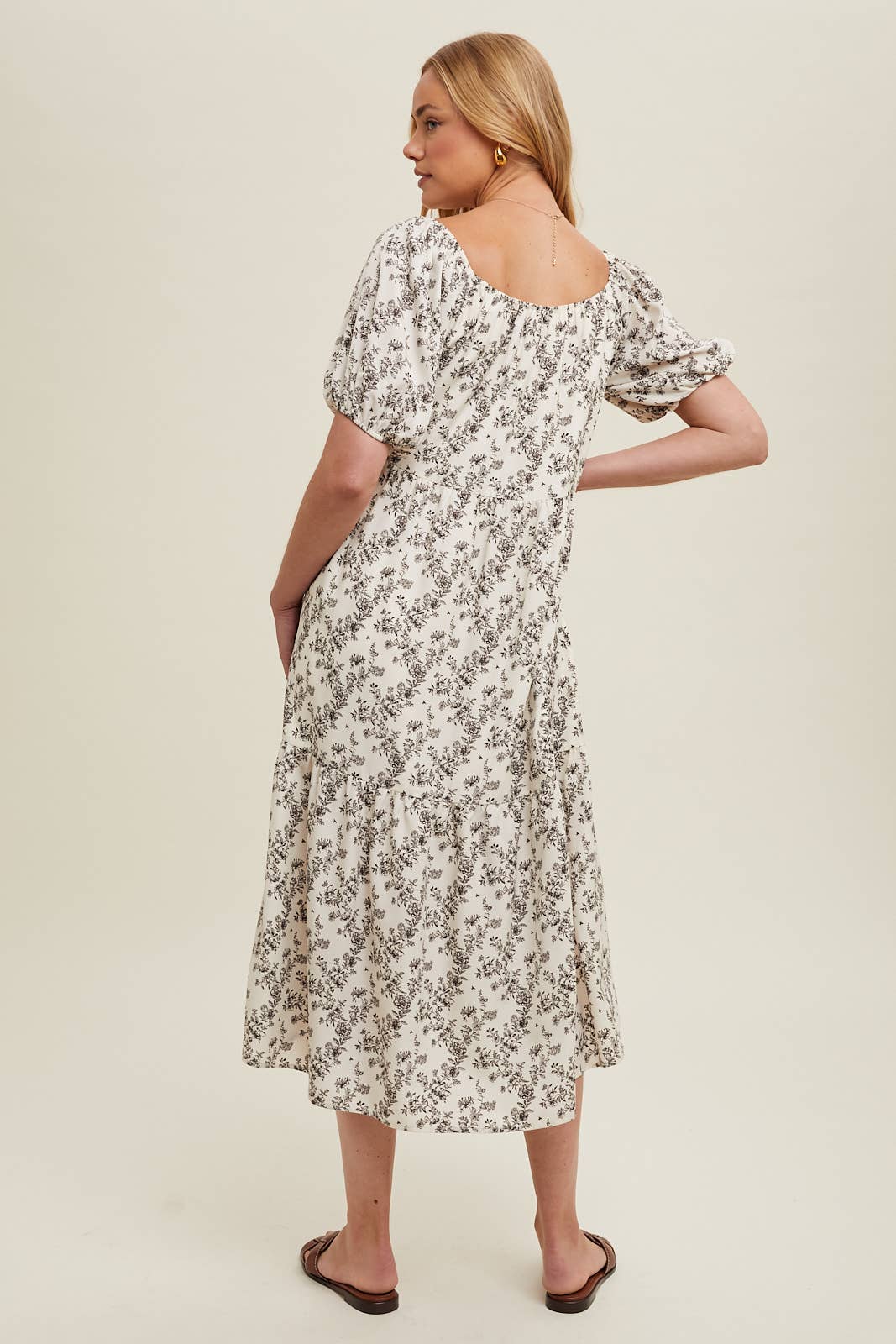 Casual Floral Midi Dress