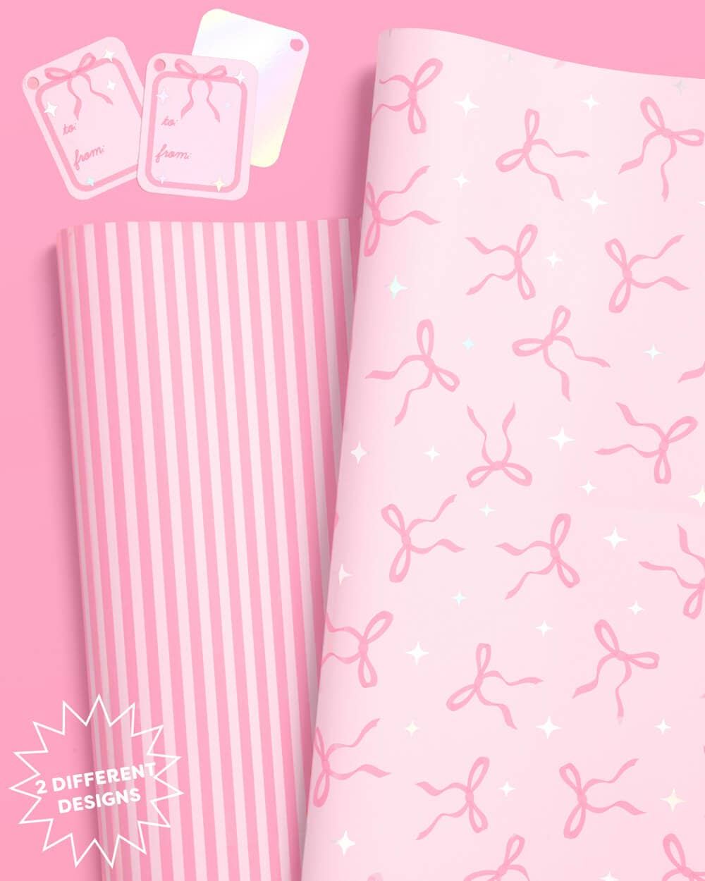 Pink Bows Wrapping Paper