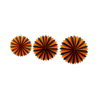 Orange and Black Large Tissue Fans