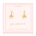 Beautiful Bow Charm Hoops