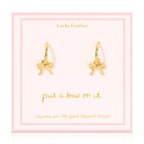 Beautiful Bow Charm Hoops