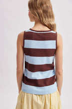 STRIPED KNIT SWEATER TANK