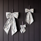 Bows Star Toile Baby Blue Fabric