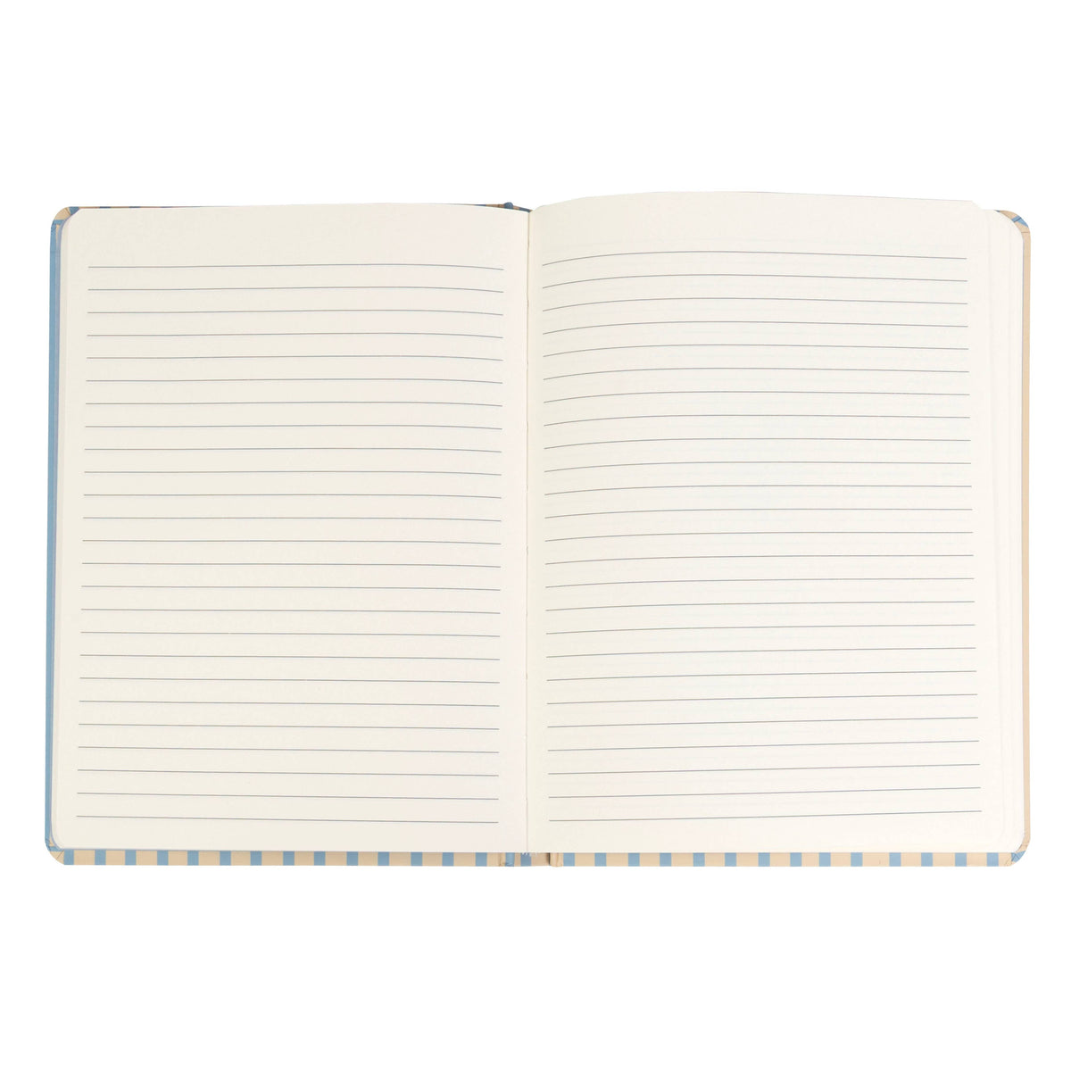 Cream and Blue Striped Hardcover Notebook