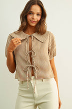 Gingham Sailor Blouse