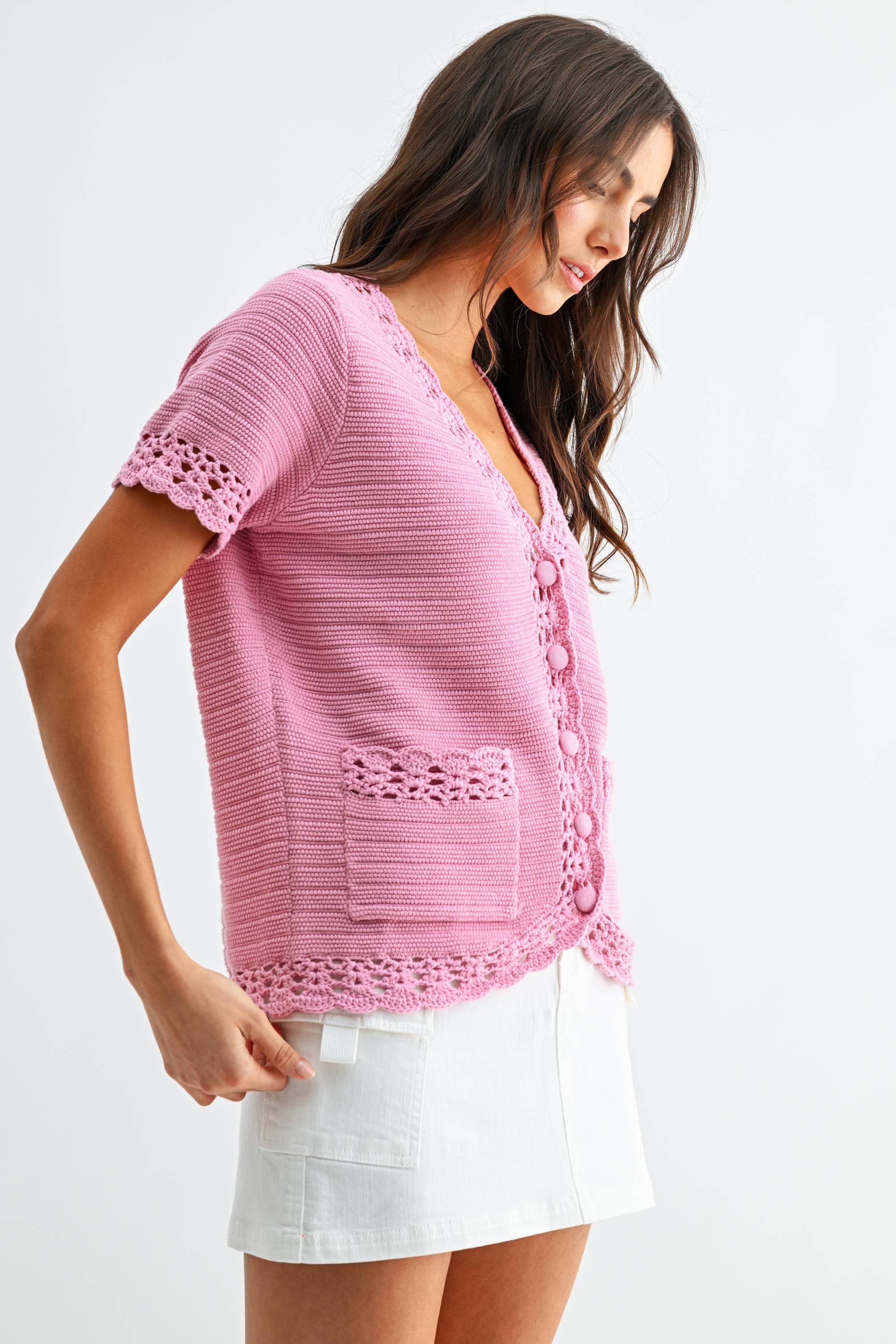 Crochet Knit Cardigan