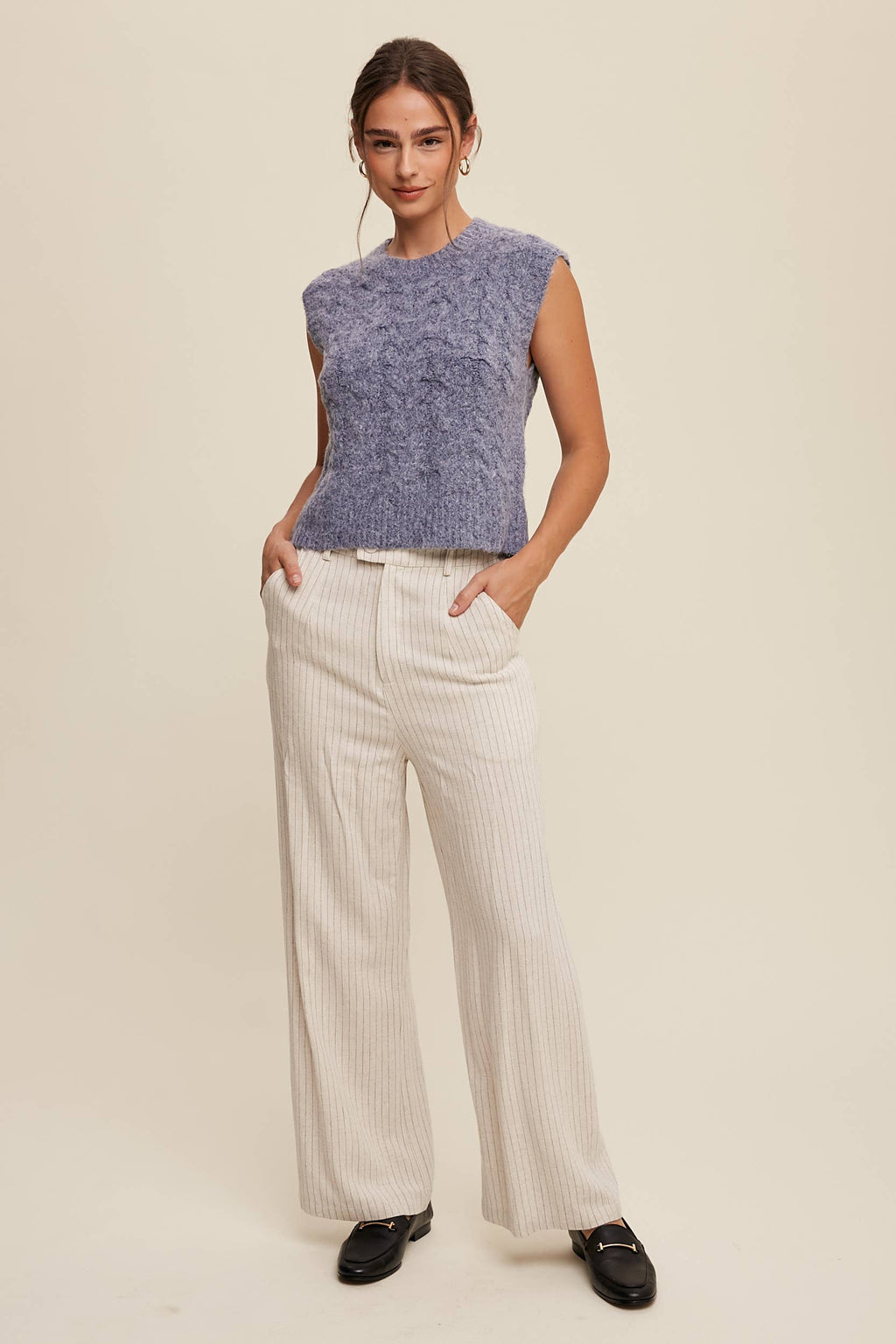 Cable Knit Sweater Vest