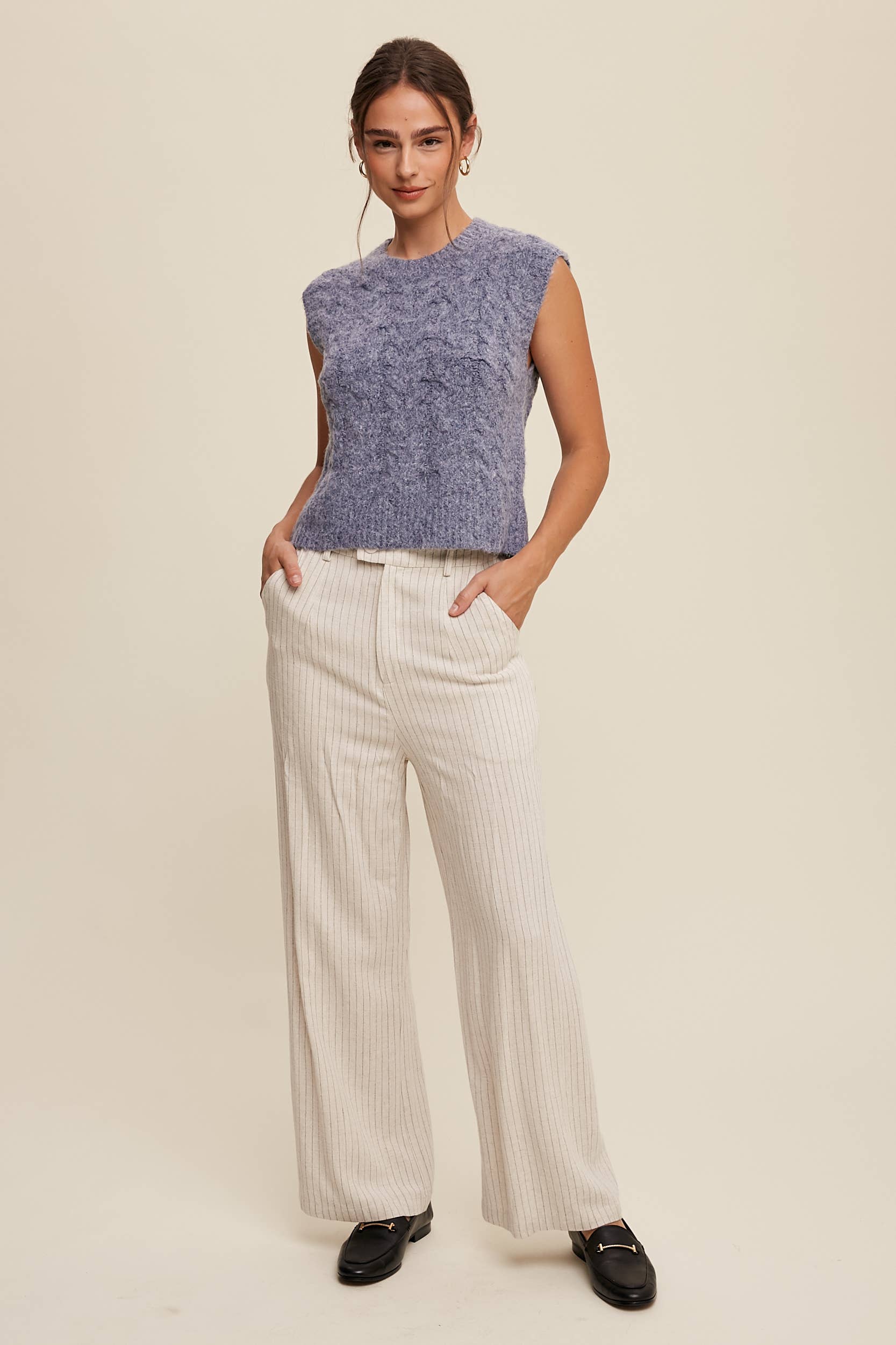 Cable Knit Sweater Vest