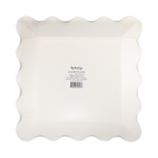 GBL1343 - Rust Gingham Scalloped Square Paper Plates