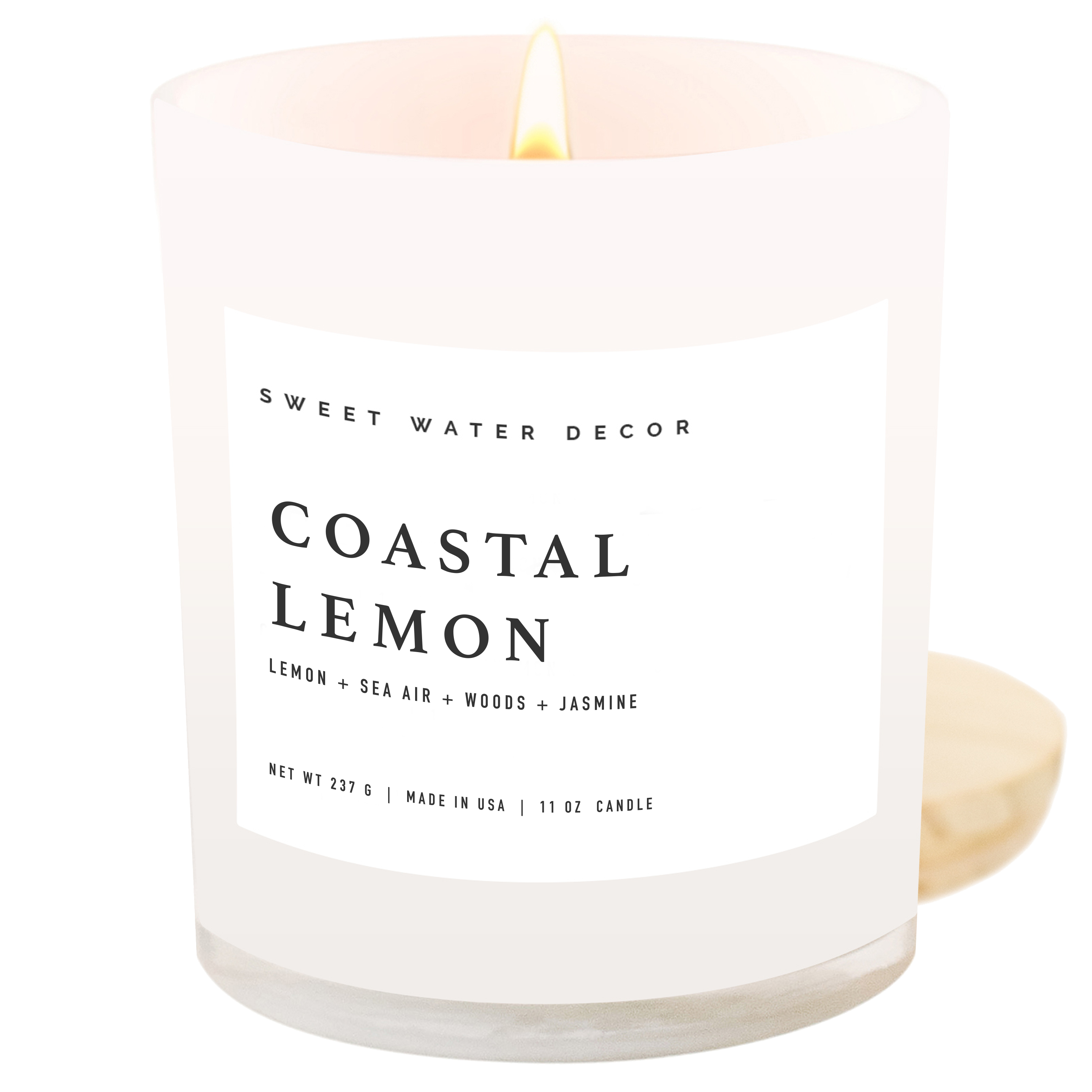 Coastal Lemon 11 oz Soy Candle - Home Decor & Gifts