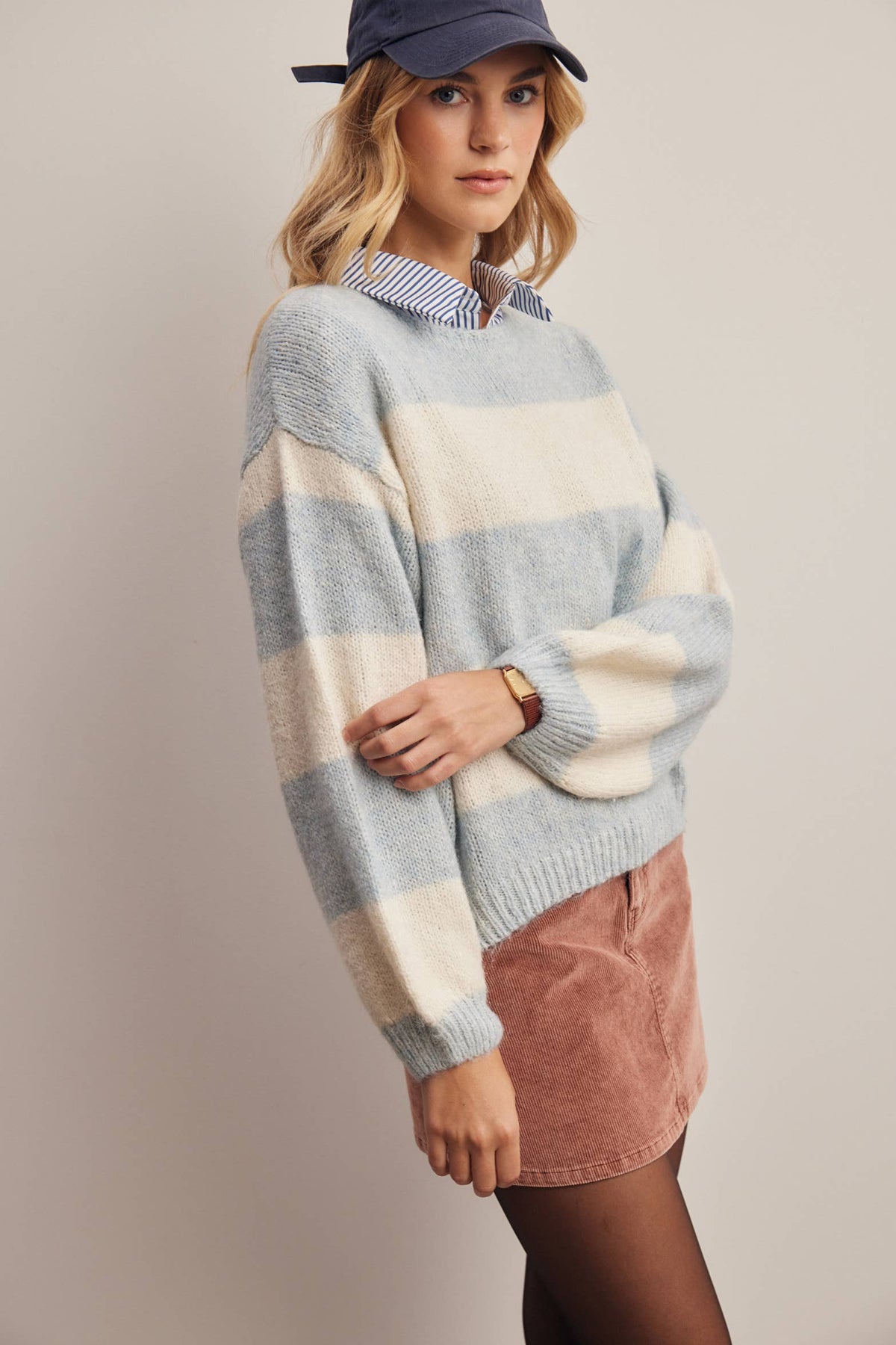 Soft Stripe Knit Sweater