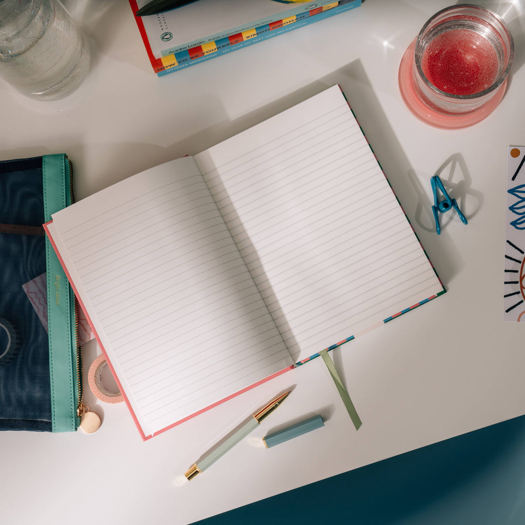 Lined Hardcover Notebook - Fresh Cherries