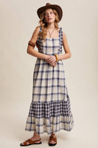 Gingham Tiered Maxi Dress