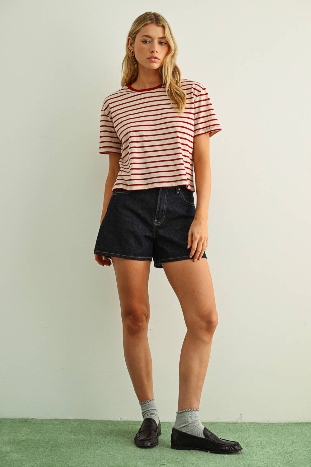 ESSENTIAL STRIPE RINGER TEE