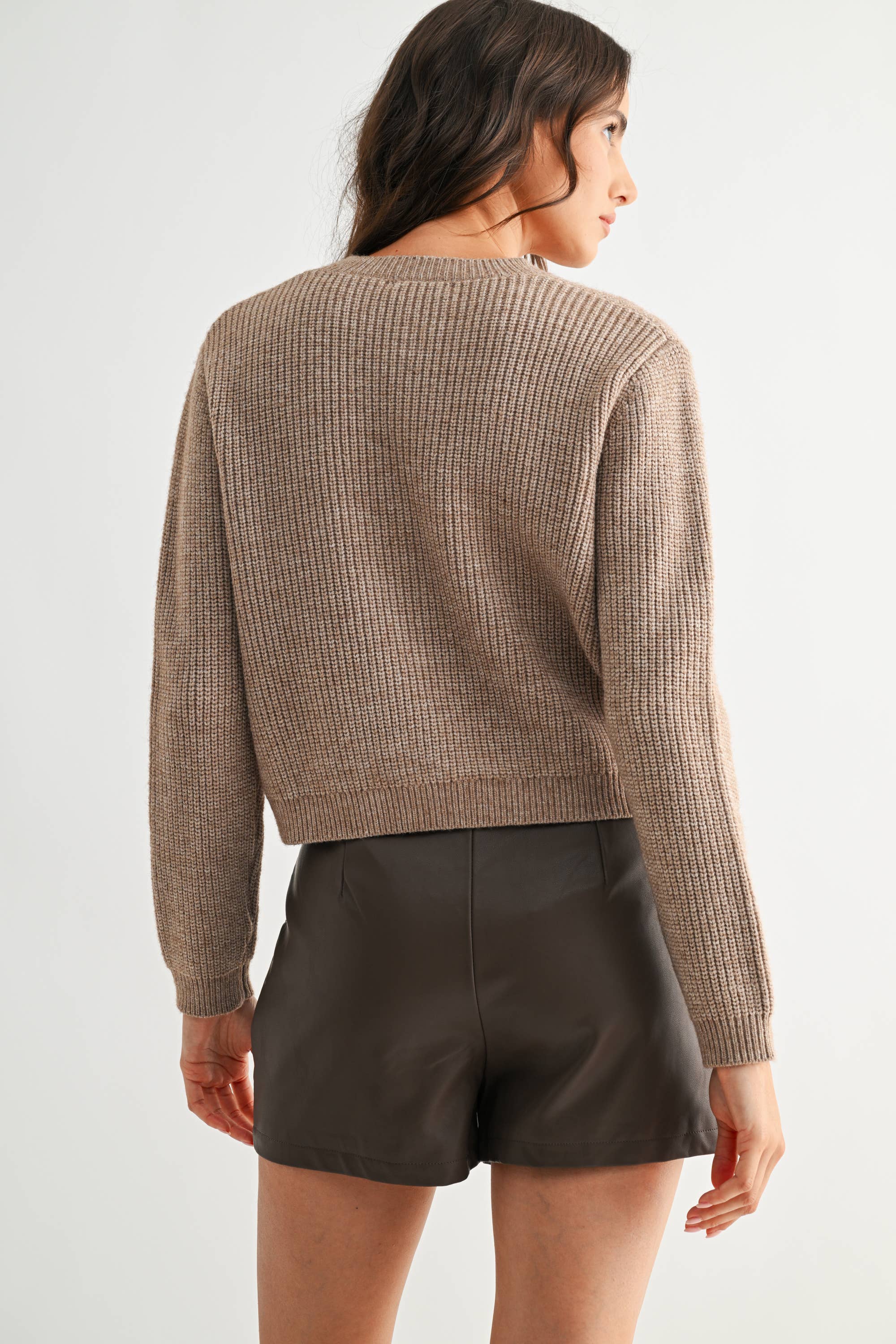 Bow Tie Front Knit Sweater