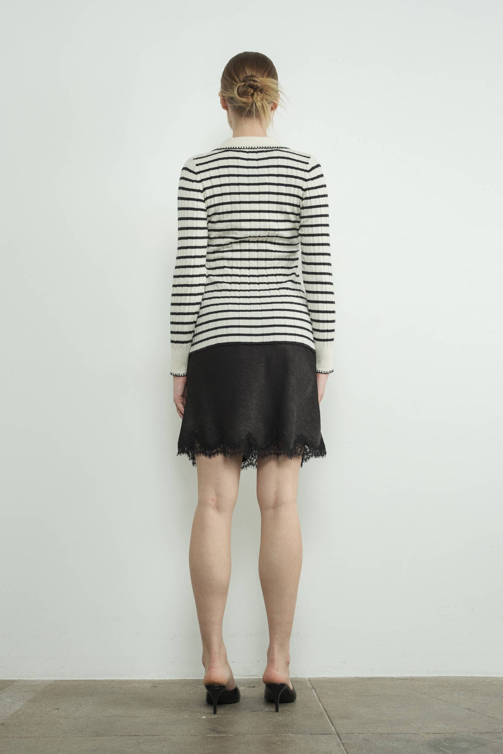 Stripe Collar Cardigan