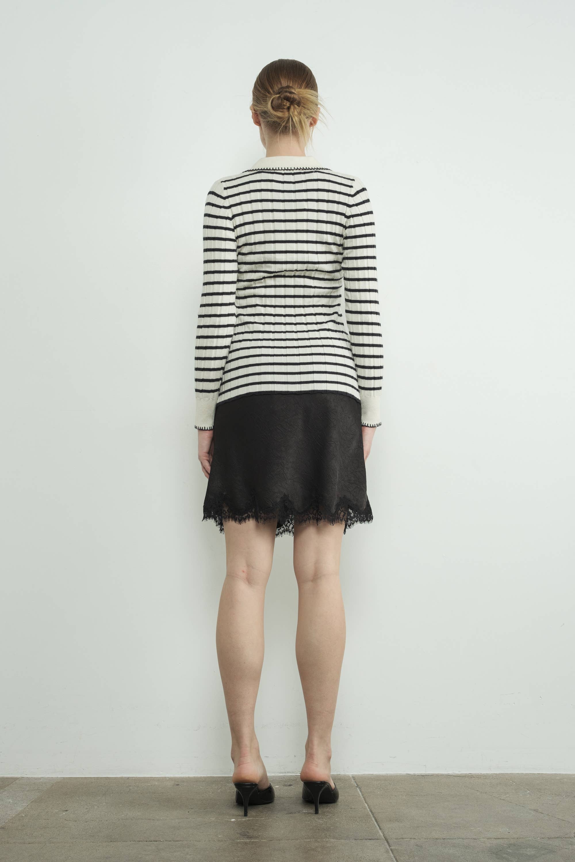Stripe Collar Cardigan