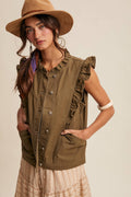Ruffle Trim Vest