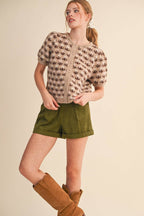 Floral Short Sleeve Cardigan