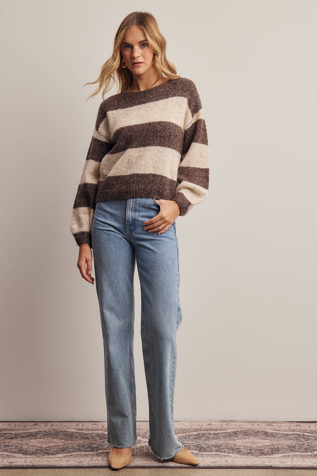 Soft Stripe Knit Sweater