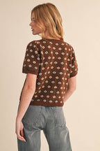 Floral Short Sleeve Cardigan