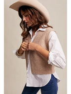 Cozy Knit Button Vest