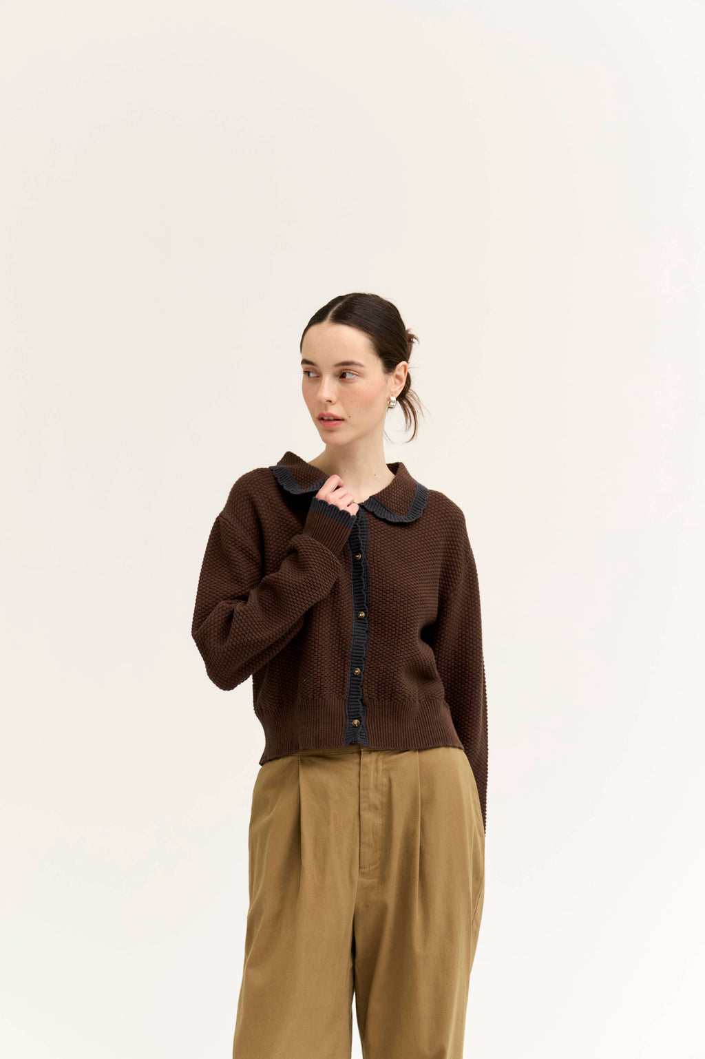 SCALLOP EDGE CARDIGAN